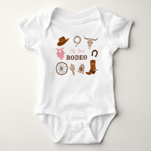 Mijn eerste Rodeo Westerne Cowgirl Eerste Verjaard Romper