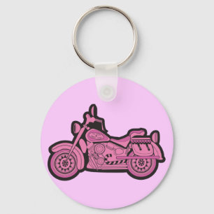 Mijn eerste roze motorfiets sleutelhanger
