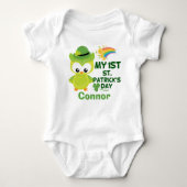 Mijn eerste St. Patrick's Day Cute Owl Romper (Voorkant)