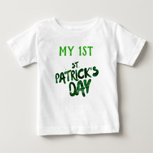 Mijn eerste St. Patrick's Day Green Typografie (Voorkant)