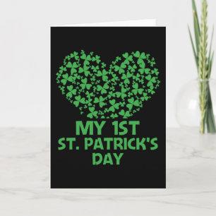 Mijn eerste St. Patrick's Day Heart Shamrock Kaart