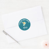 Mijn eerste tand fee naam datum ronde sticker (Envelop)