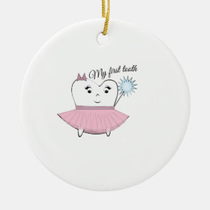 Mijn eerste tand keramisch ornament