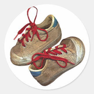 Mijn eerste tennisschoenen ronde sticker