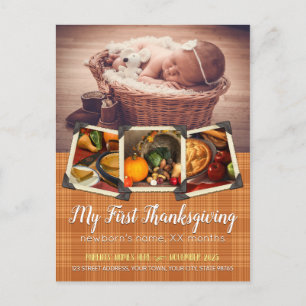 Mijn eerste Thanksgiving Baby Instagram Herfst Her Feestdagenkaart
