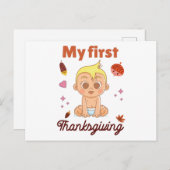 Mijn eerste Thanksgiving Briefkaart (Voorkant / Achterkant)