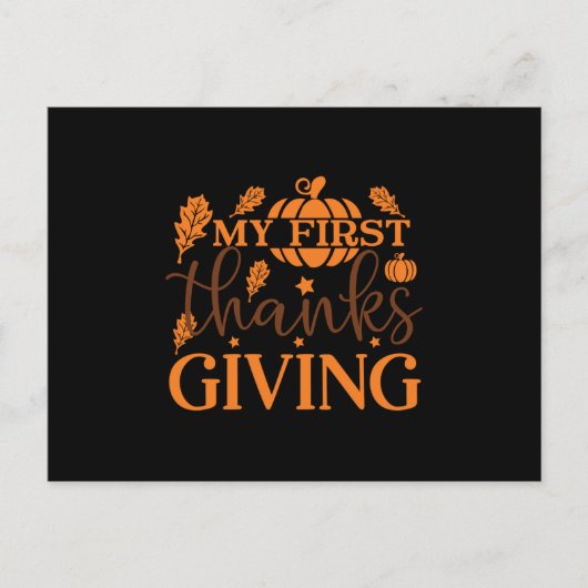 Mijn eerste Thanksgiving Briefkaart (Voorkant)