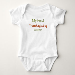 Mijn eerste Thanksgiving herfstkleuren & naam Romper