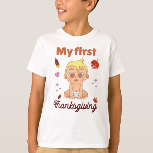 Mijn eerste Thanksgiving T-shirt (Voorkant)