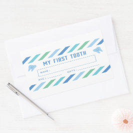 Mijn eerste Tooth Keepomwille Boy Rechthoekige Sticker