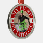 Mijn eerste triatlon - 2011 metalen ornament (Rechts)