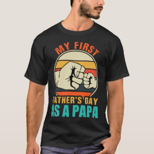 Mijn eerste Vaderdag als PAPA-Vintage T-shirt