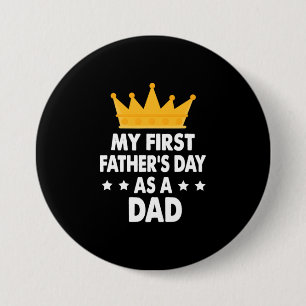 Mijn eerste Vaderdag als vader 2021 Ronde Button 7,6 Cm