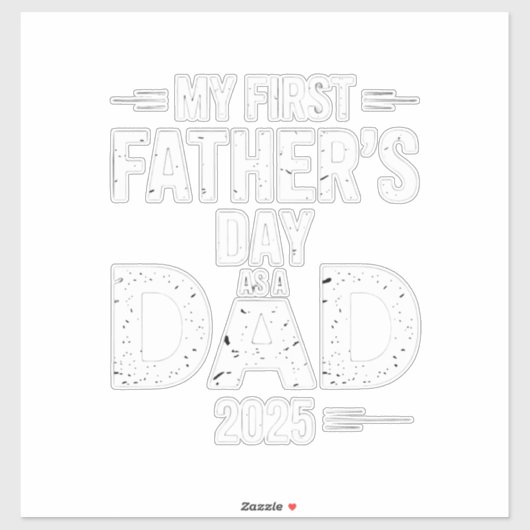 Mijn eerste Vaderdag als vader 2025 Sticker (Vel)