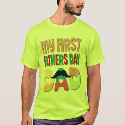 Mijn eerste Vaderdag Pap T-shirt (Voorkant)