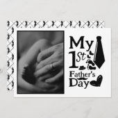 mijn eerste vaderdag Plat Kerstkaart (Voorkant / Achterkant)