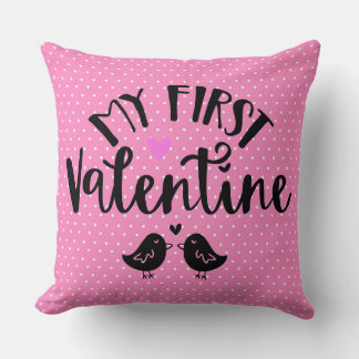 Mijn eerste Valentijn/Cupid hou je van me Pillow Kussen