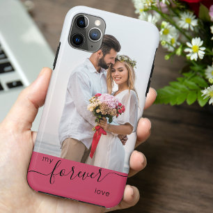Mijn eeuwige liefde Romantische roze trouwfoto iPhone 11 Pro Max Hoesje