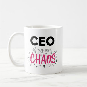 Mijn eigen Chaos Funny Vrouw Ondernemer Koffiemok