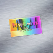 Mijn eigen regenboog magnetisch visitekaartje (Voorbeeld)