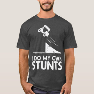 Mijn eigen Stunts Golf Cart Funny Broken Bone T-shirt