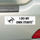 Mijn eigen stunts inslaan bumpersticker (Op auto)