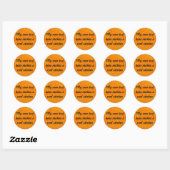 Mijn eigen tekst Hier vuur en vlam Ronde Sticker (Vel)