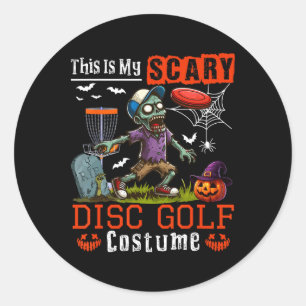 Mijn Enge Disc Golf Kostuum Horror Halloween Spele Ronde Sticker