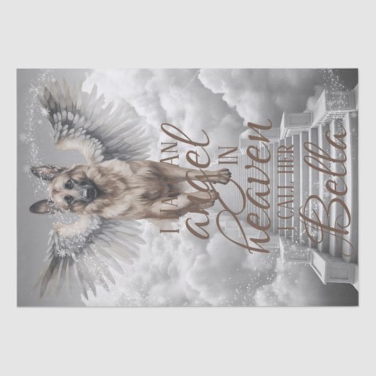 Mijn engel Duitse herder hond in de hemel gedenkte Tissuepapier (Voorkant)