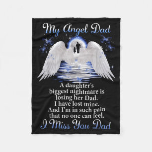 Mijn engel papa ik mis je papa herdenkingsdag vade fleece deken
