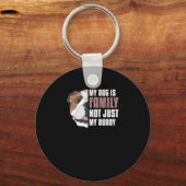 Mijn Engelse Bulldog is familie Sleutelhanger (Voorkant)