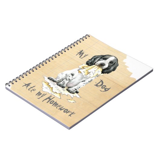 Mijn Engelse Cocker Ate My Homework Notitieboek (Linkerzijde)