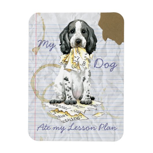 Mijn Engelse Cocker Ate My Lesson Plan Magnet Magneet (Verticaal)