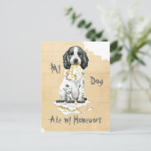 Mijn Engelse Cocker Spaniel Ate My Homework Briefk Briefkaart (Staand voorkant)