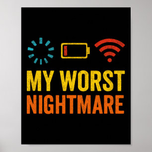 Mijn ergste enge nacht - Gamer Nerd Humor  Poster