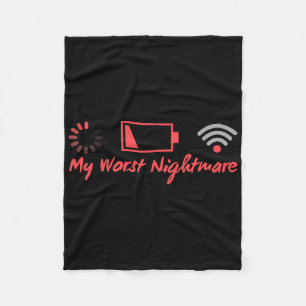 Mijn ergste enge nacht - grappig cadeau voor gamer fleece deken