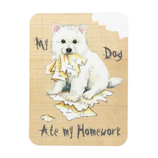 Mijn Eskie Ate Mijn thuiswerk Magneet (Verticaal)