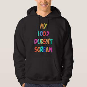 Mijn eten doet geen griezelig wereldvegetariër-dag hoodie