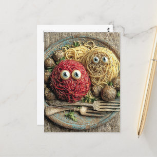 Mijn eten kijkt me aan briefkaart