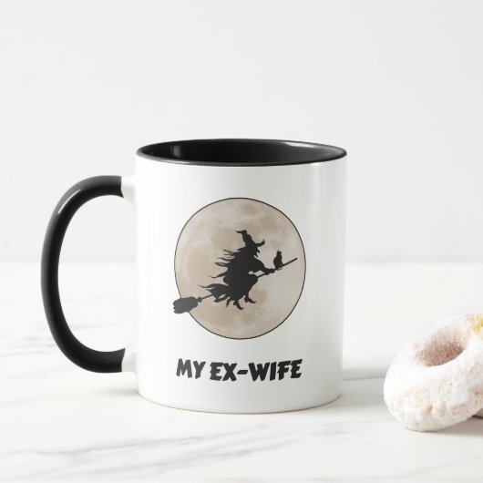 Mijn ex-vrouw is een heks, bittere scheiding mok (Met donut)