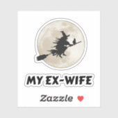 Mijn ex-vrouw is een heks, bittere scheiding sticker (Vel)