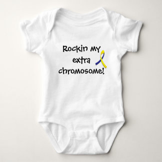 "Mijn extra chromosoom afbreken" baby shirt