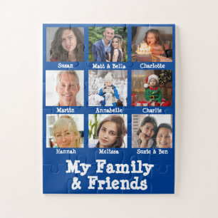 Mijn familie en vrienden Naam & foto Blue Dementia Legpuzzel