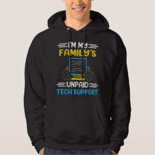 Mijn familie onbetaalde computer voor technische o hoodie