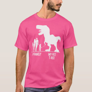 Mijn familie Silhouette Dino Mamasaurus Pet T-Rex T-shirt