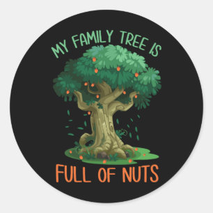 Mijn familieboom zit vol met een grappige gezinshe ronde sticker