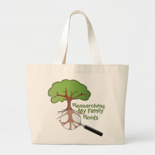 Mijn familierouten onderzoeken grote tote bag