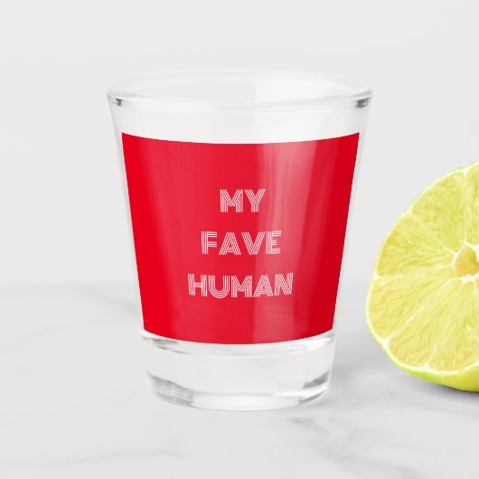 Mijn Fave Human Retro Shot Glas (Voorkant)