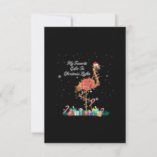 Mijn favoriet is kerstverlichting Costume Flamingo RSVP Kaartje