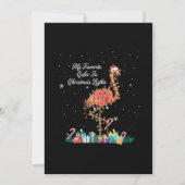 Mijn favoriet is kerstverlichting Costume Flamingo Save The Date (Voorkant)
